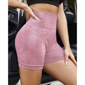 SHEIN Pink Athletic Seamless High Stretch Sports Shorts
